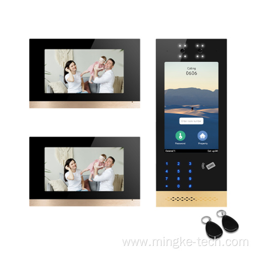 2 Units Door Phone Video Intercom System Apartments